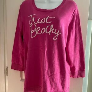 Caribbean Joe Pink 'Just Beachy' Sweater